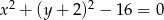  2 2 x + (y+ 2) − 1 6 = 0 