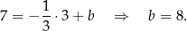  1 7 = − --⋅3 + b ⇒ b = 8. 3 