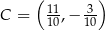  ( ) C = 1110,− 310- 