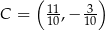  ( ) C = 1110,− 130 