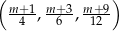 (m-+1 m+3- m+9-) 4 , 6 , 12 