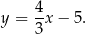  4 y = -x − 5. 3 