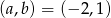 (a,b) = (− 2,1) 