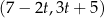 (7− 2t,3t+ 5) 