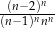  (n− 2)n (n−-1)nnn 