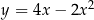 y = 4x − 2x 2 