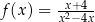  -x+4- f(x ) = x2−4x 