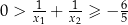 0 > 1-+ 1-≥ − 6 x1 x2 5 
