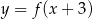 y = f(x + 3) 