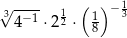 √ ---- ( ) 1 34− 1 ⋅212 ⋅ 1 − 3 8 