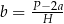  P−2a- b = H 