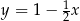 y = 1 − 1x 2 