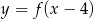 y = f (x− 4) 