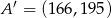 A ′ = (166,19 5) 