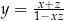 y = x+z-- 1−xz 