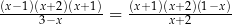 (x−-1)(x+2)(x+1)= (x+1)(x+2)(1−x-) 3−x x+2 