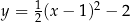 y = 1(x− 1)2 − 2 2 