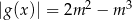  2 3 |g(x)| = 2m − m 