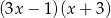 (3x− 1)(x + 3) 