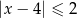 |x − 4| ≤ 2 