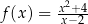 f(x ) = x2+4 x− 2 