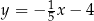 y = − 15x− 4 
