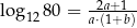  -2a+1- lo g1280 = a⋅(1+b) 