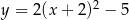  2 y = 2(x + 2) − 5 