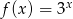 f (x) = 3x 