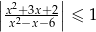 | 2 | ||x+2-3x+2|| ≤ 1 x −x− 6 