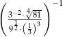 ( √ --) −1 3−2⋅4-81 912⋅( 13)3 
