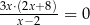 3x⋅(2x+8) --x−2---= 0 