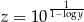  --1-- z = 101−logy 
