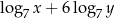 log x + 6 log y 7 7 