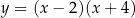 y = (x− 2)(x + 4) 