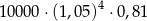  4 1000 0⋅(1,0 5) ⋅0,8 1 