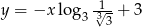y = −x log 3√1-+ 3 3 3 