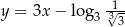 y = 3x − lo g -13√- 3 3 