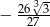  263√3 − -27-- 