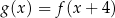 g (x) = f(x + 4) 